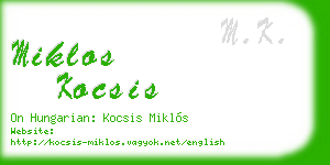 miklos kocsis business card